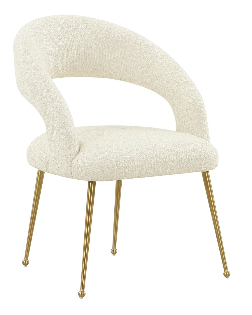 Tov Furniture Rocco Boucle Dining Chair In White