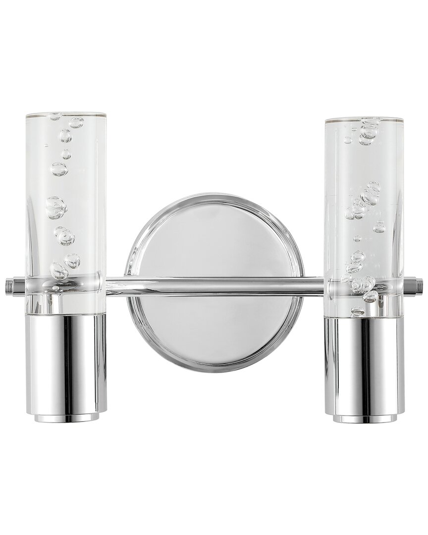 Jonathan Y Bolha Bubble 2-light Led Vanity In Silver