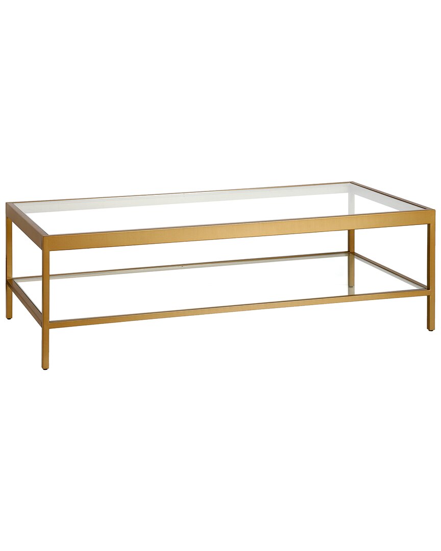 Abraham + Ivy Alexis 54in Brass Finish Coffee Table In Gold