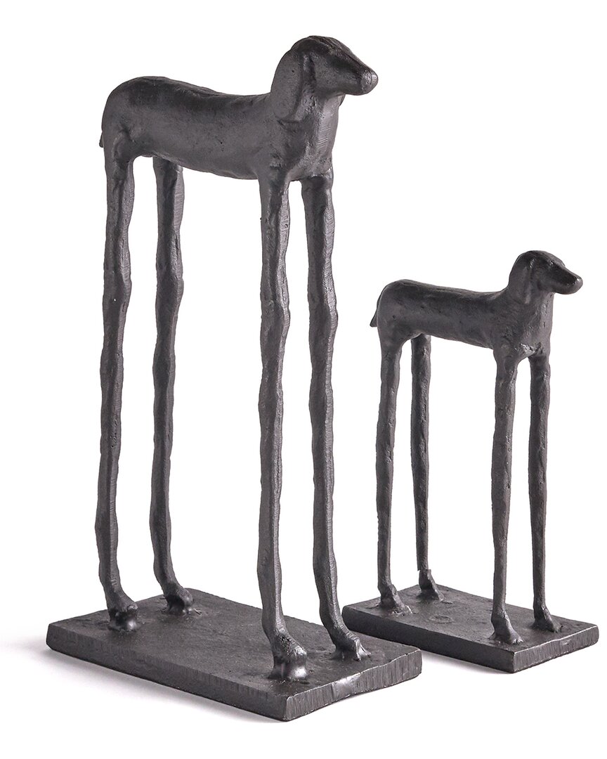 Napa Home & Garden Set Of 2 Two Hounds In Gold