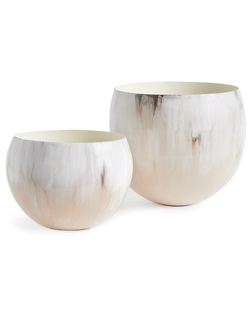 Napa Home & Garden Set Of 2 Kona Cachepots In Beige