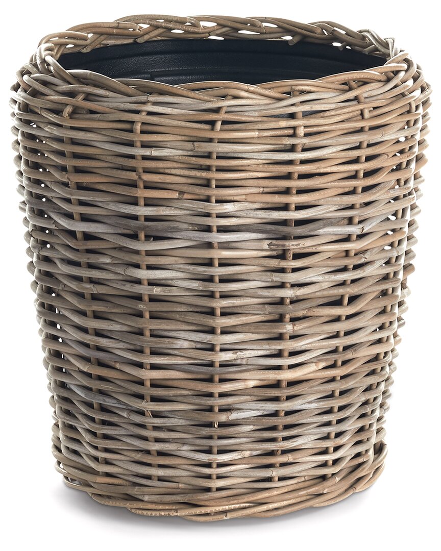 Napa Home & Garden 17.75in Woven Dry Basket Planter In Beige
