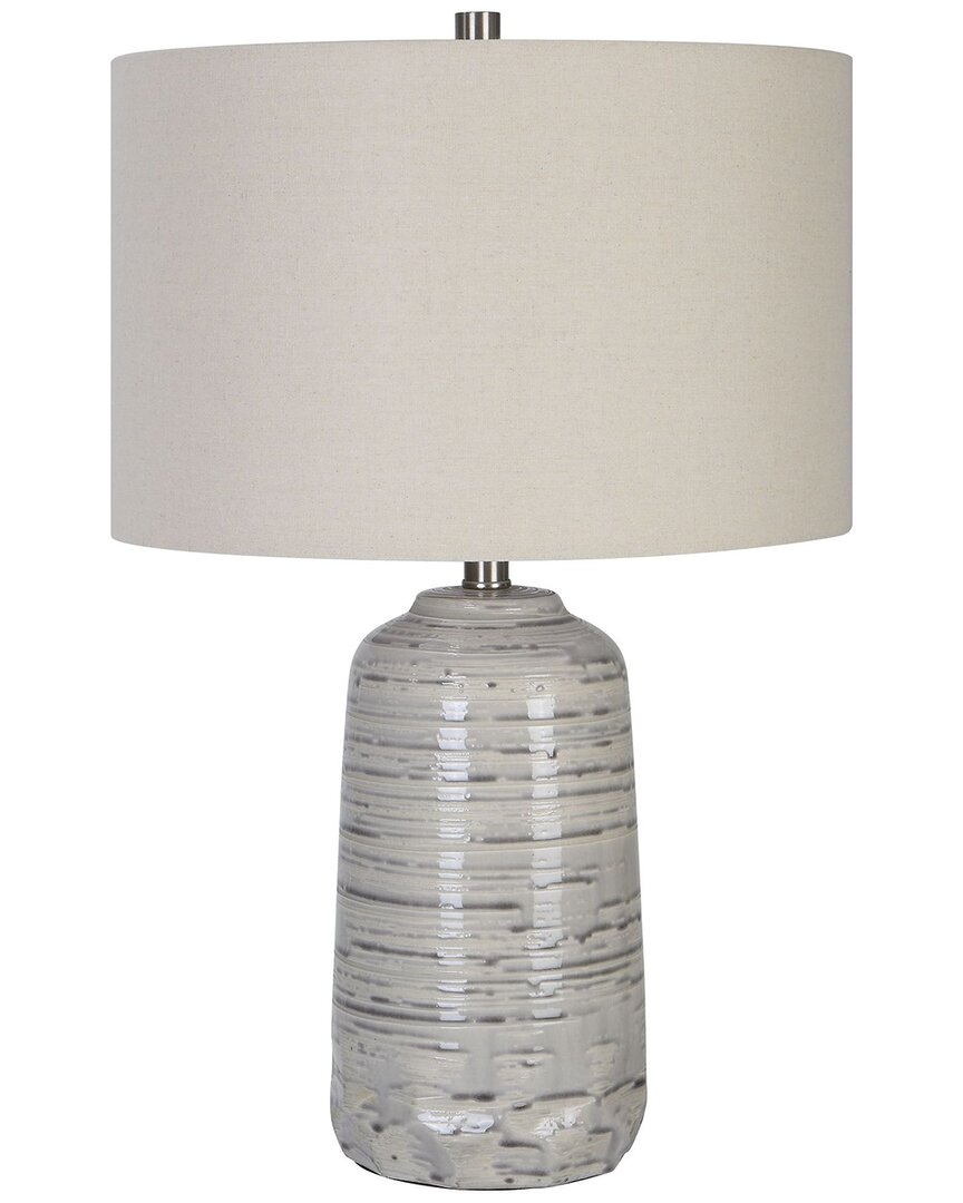 Uttermost Cyclone Table Lamp In White