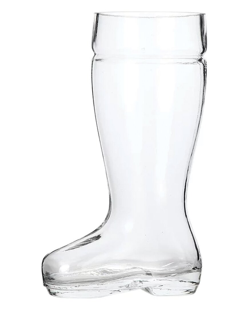 Circleware Boots Set Of 2 1 Liter 33.8oz Beer Boots In Transparent
