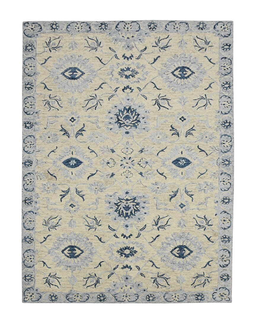 Ar Rugs Romiela Newburg Traditional Hand-hooked Wool Rug In Blue