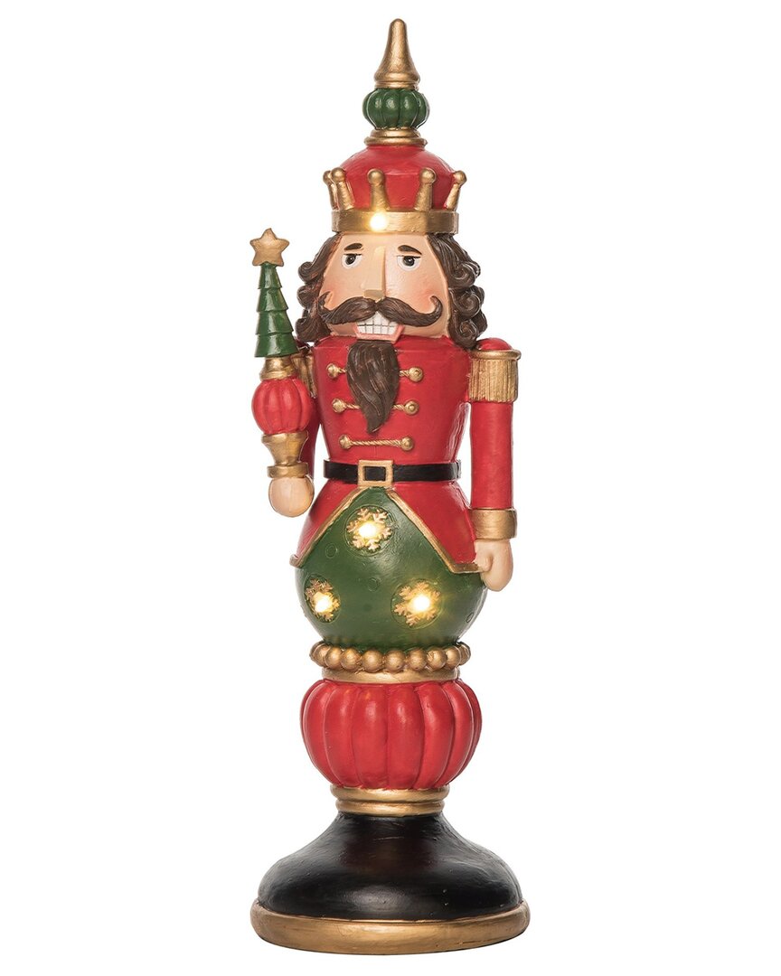 Transpac Resin 12in Multicolored Christmas Light Up Nutcracker