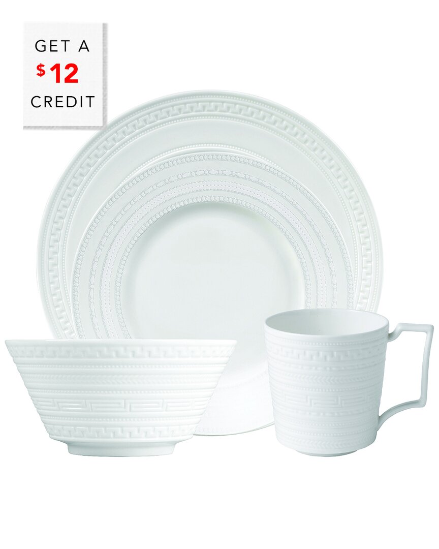 Wedgwood Intaglio 4pc Place Setting With $12 Credit