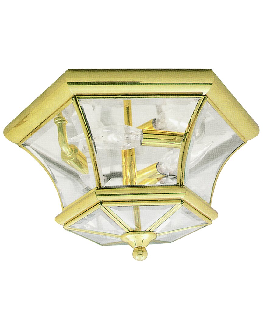 Livex Lighting Livex Monterey 3-light Polished Brass Ceiling Mount