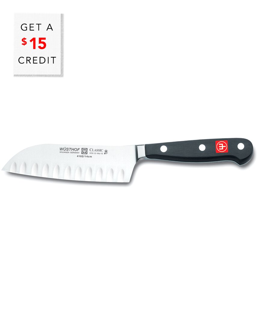 Wusthof 5in Classic Santoku Knife With $15 Credit In Black