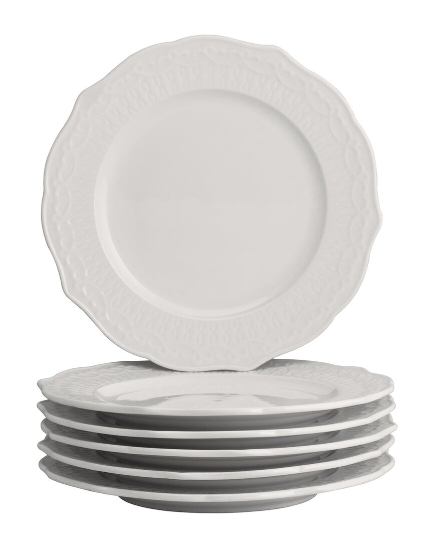 Ten Strawberry Street Set Of 6 Ever Side Plates In White