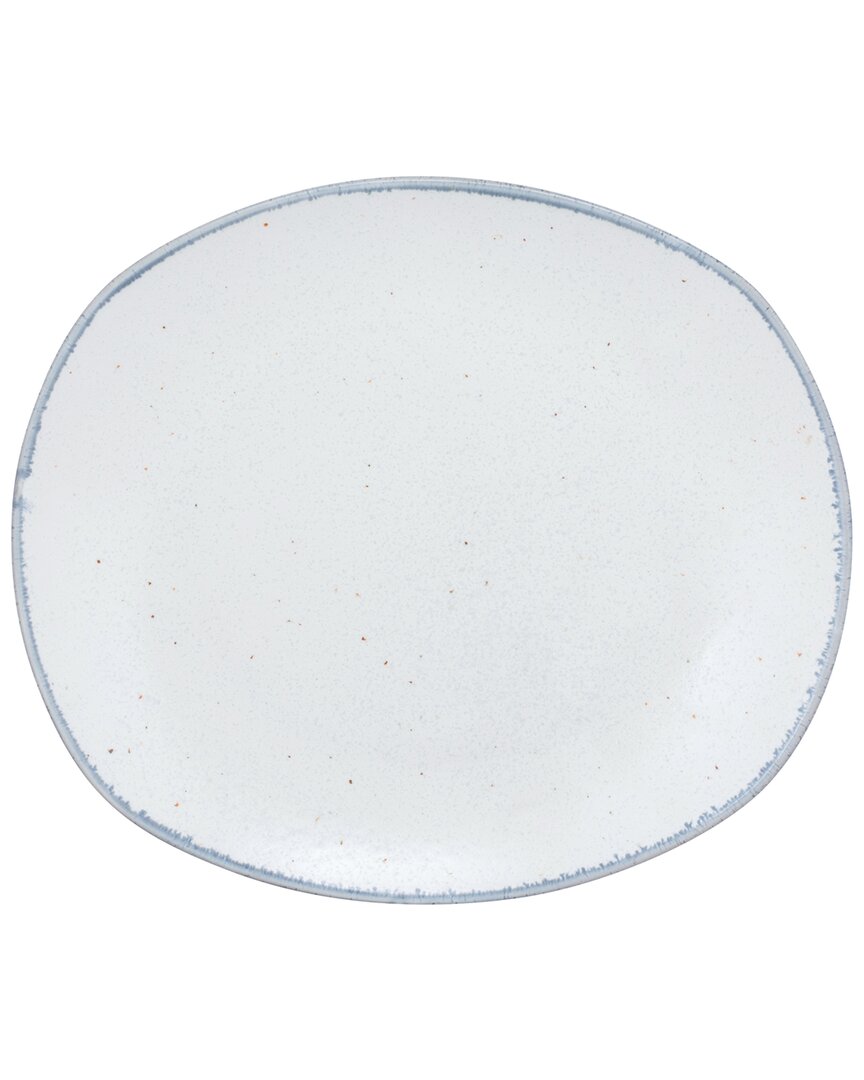 Ten Strawberry Street Set Of 4 Arctic Rectangular Dinner Plates In White