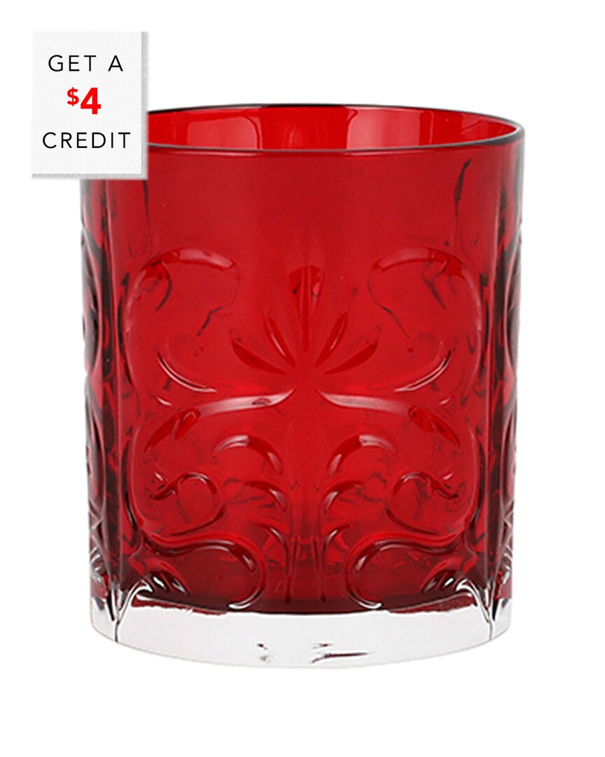 VIETRI VIETRI BAROCCO RUBY DOUBLE OLD FASHIONED WITH $4 CREDIT