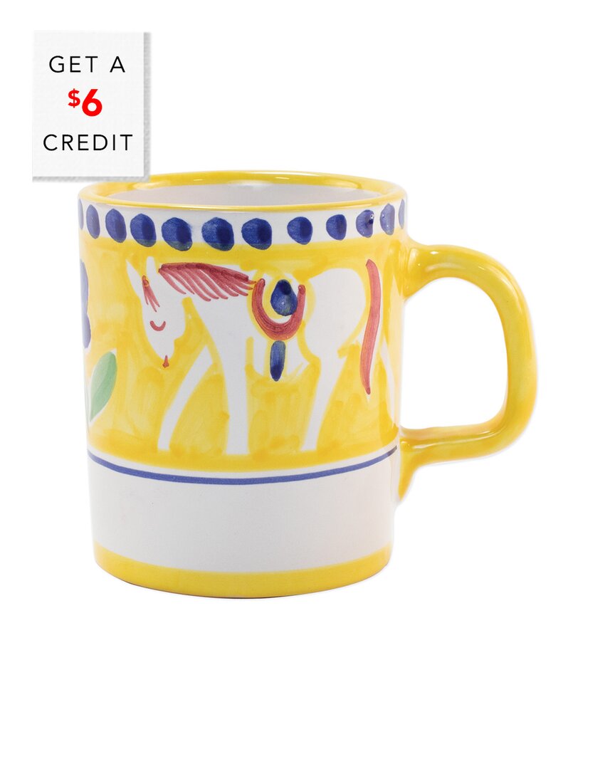 Shop Vietri Campagna Cavallo Mug With $6 Credit In Yellow