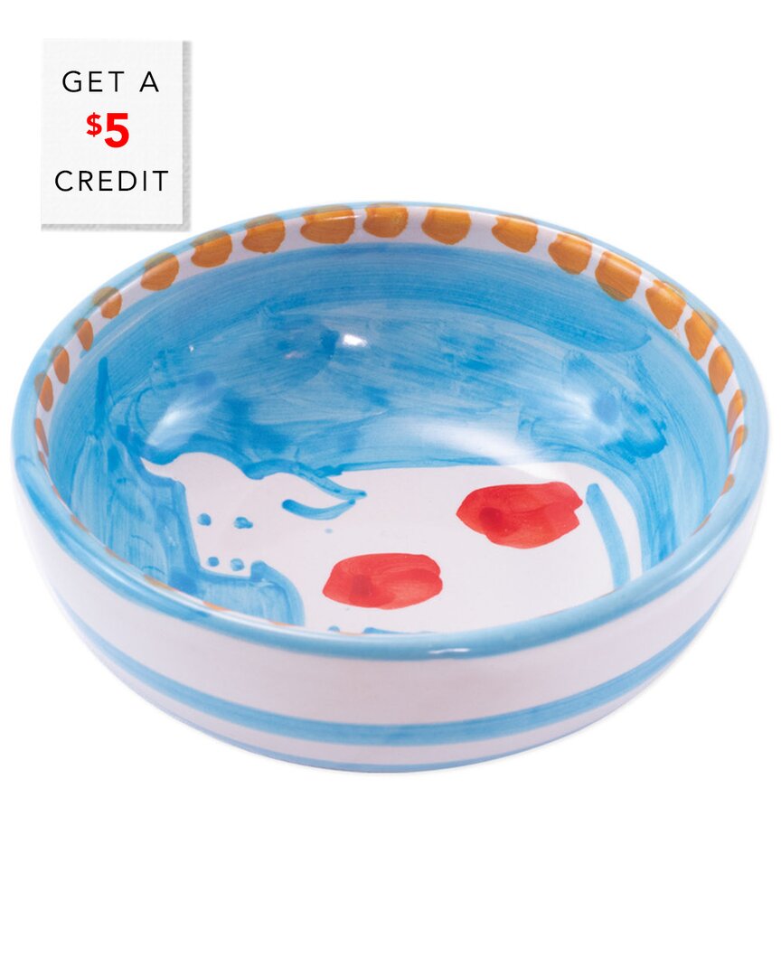 Vietri Campagna Mucca Olive Oil Bowl With $4 Credit In Blue