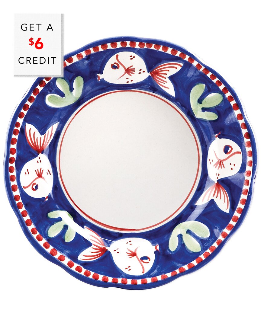 Shop Vietri Campagna Pesce Salad Plate With $6 Credit In Navy