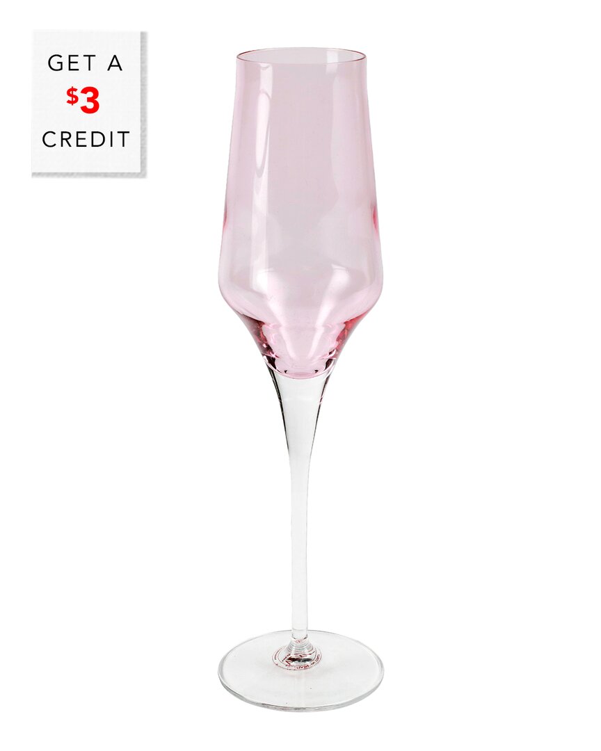 Shop Vietri Contessa Pink Champagne Glass With $3 Credit