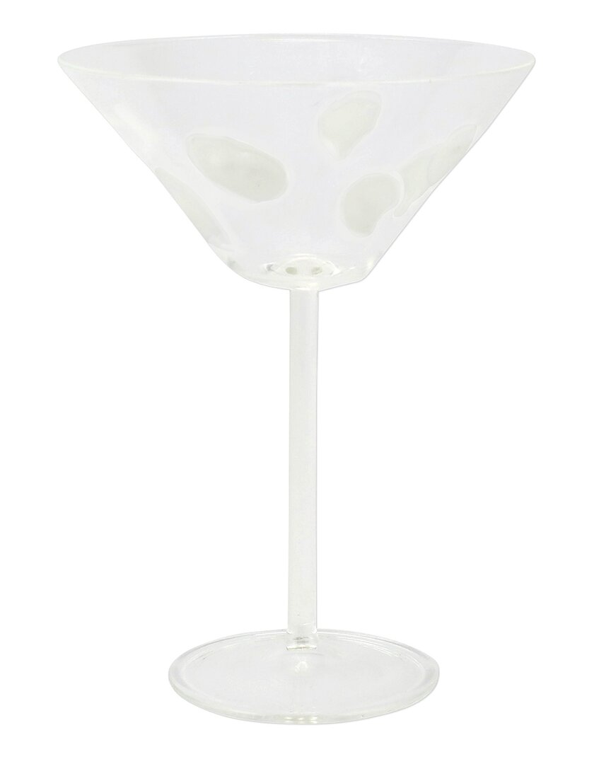 Vietri Drop White Martini Glass
