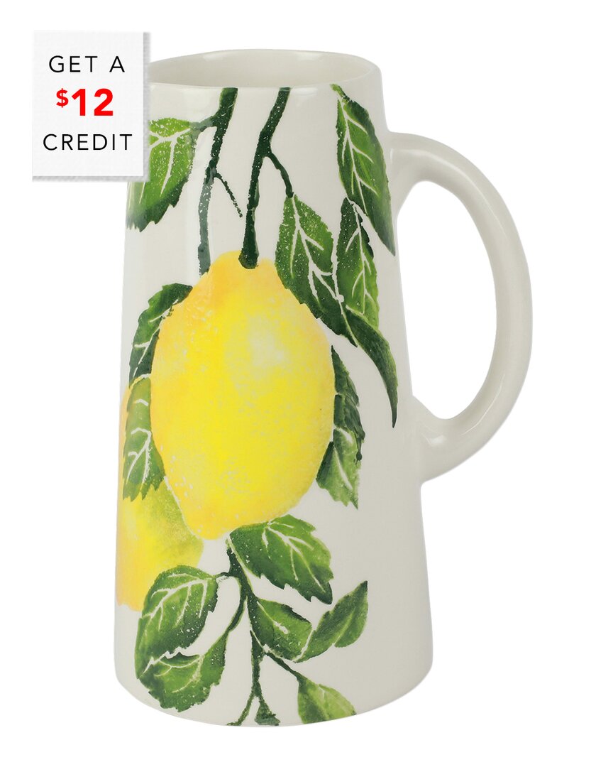 Shop Vietri Limoni Pitcher With $12 Credit In Yellow