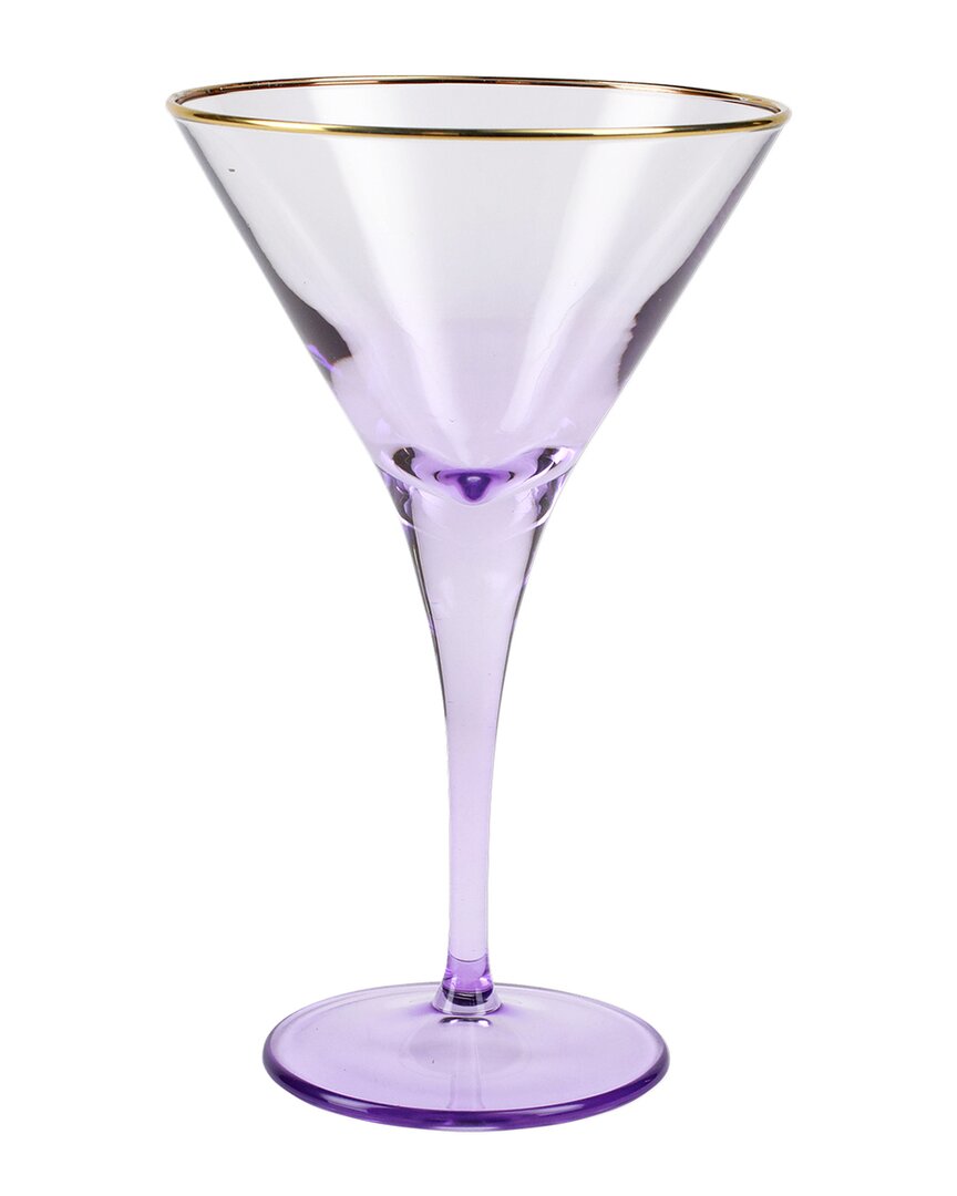 Vietri Rainbow Amethyst Martini Glass