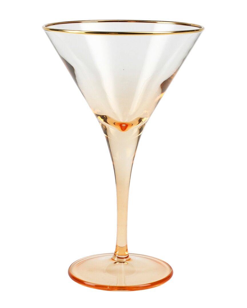 Vietri Rainbow Amber Martini Glass