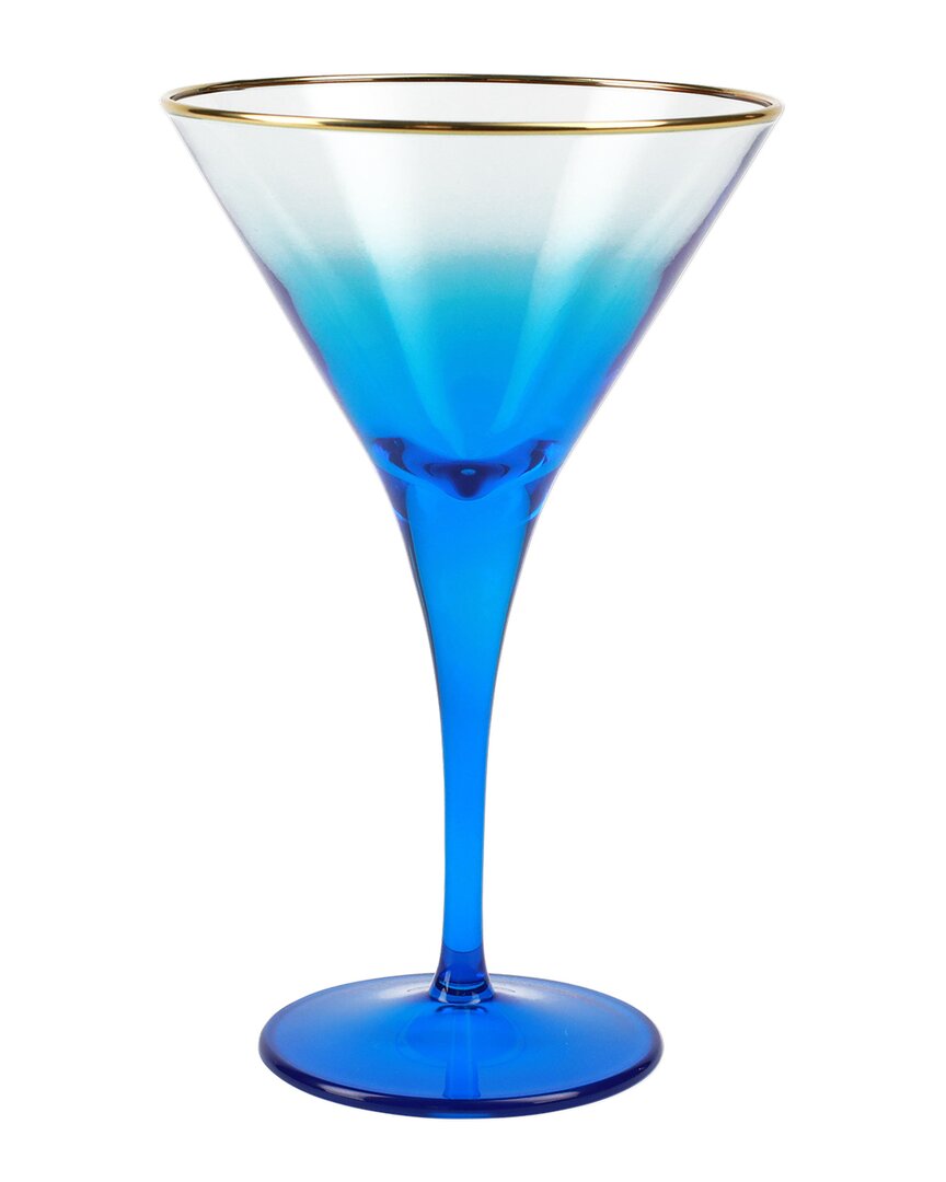 Vietri Rainbow Sapphire Martini Glass