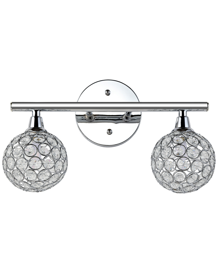 JONATHAN Y JONATHAN Y MAEVE 13IN 2-LIGHT IRON/GLASS CONTEMPORARY GLAM LED VANITY LIGHT