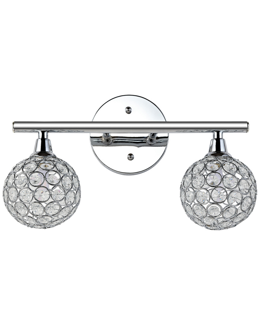 Jonathan Y Maeve 2-light Contemporary Glam Led Vanity Light In Metallic