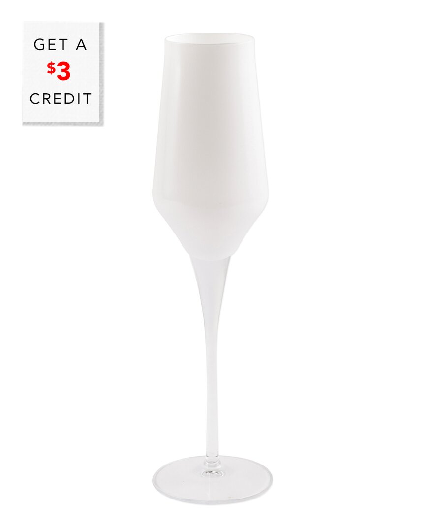 Shop Vietri Contessa White Champagne Glass With $3 Credit