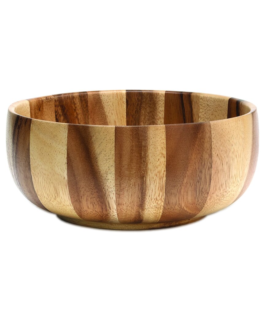 Lipper International Acacia Sunburst Salad-for-one Bowl In Brown