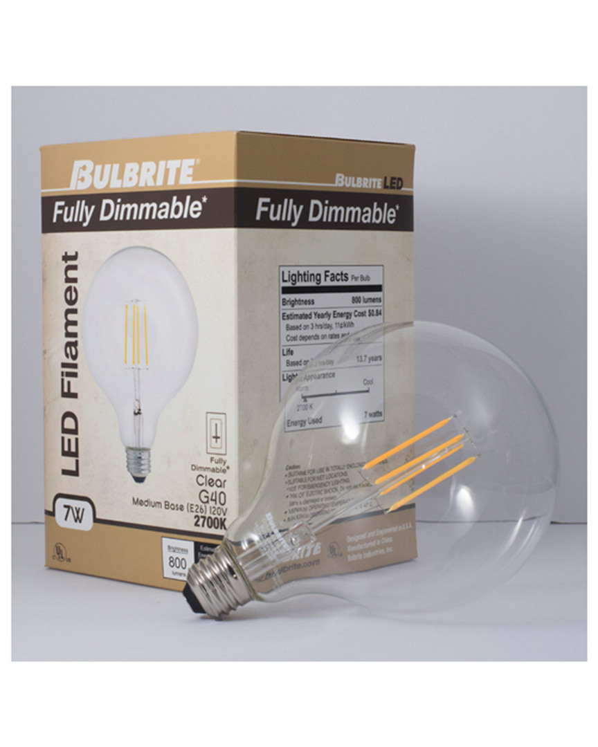 Bulbrite Set Of 2 Led 7w Dimming Light Bulbs