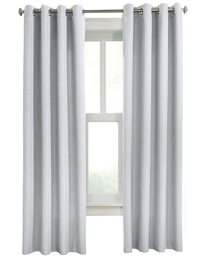 Habitat Margaret Richly Textured Woven Grommet Curtain Panel In Grey