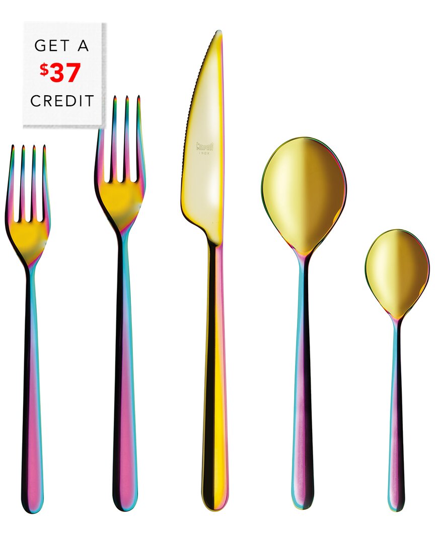 Mepra Rainbow 5pc Flatware Set With $37 Credit