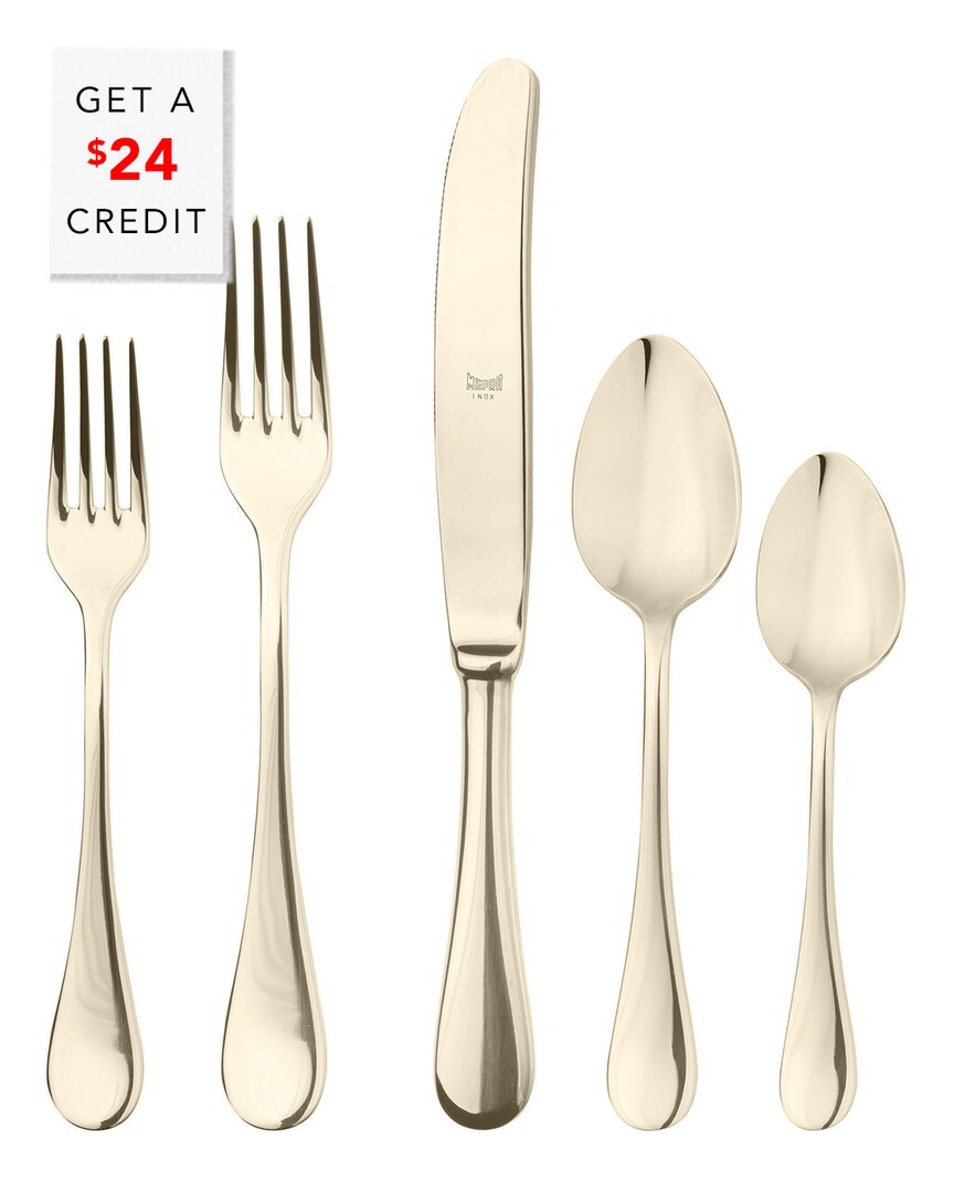 Mepra Brescia Champagne 5pc Place Setting With $24 Credit