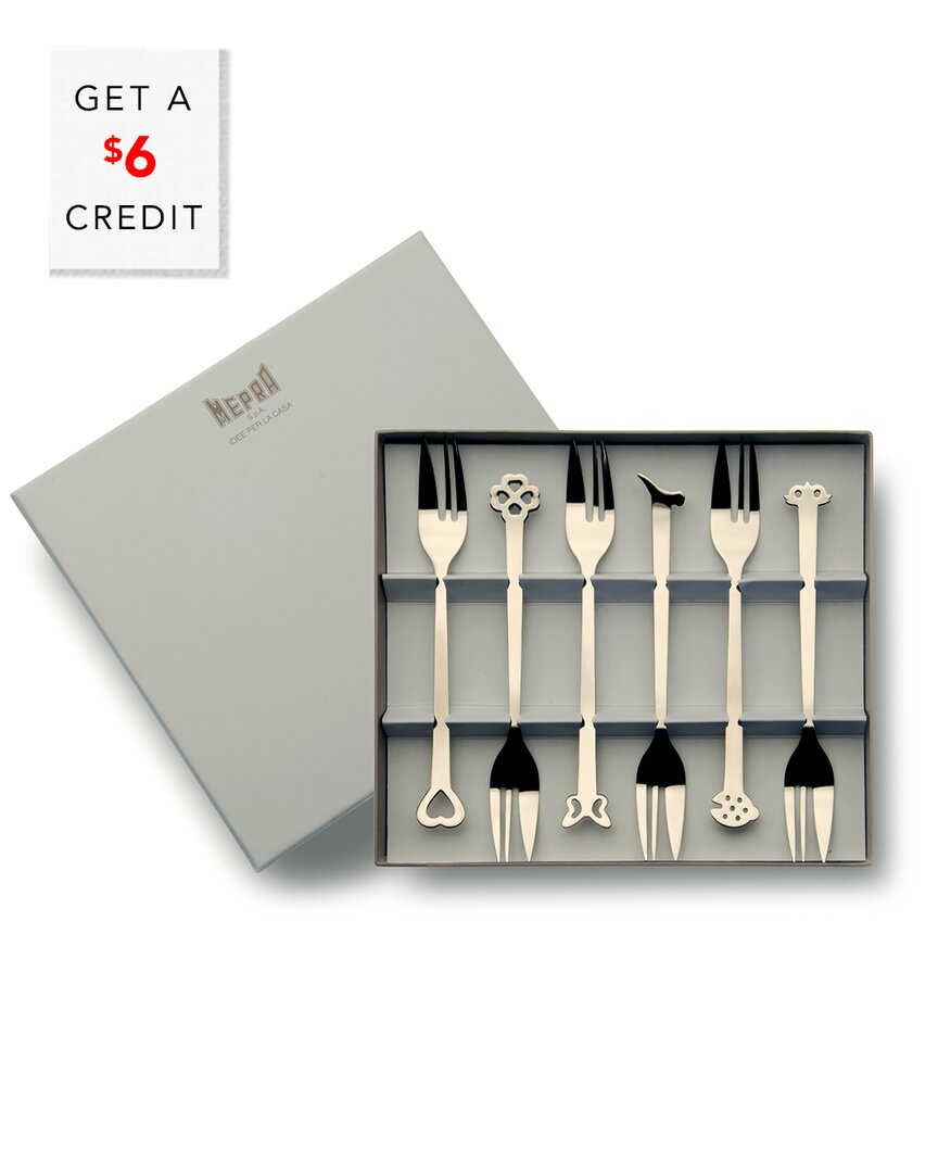 Mepra Gift Box 6pc Cake Forks With $6 Credit