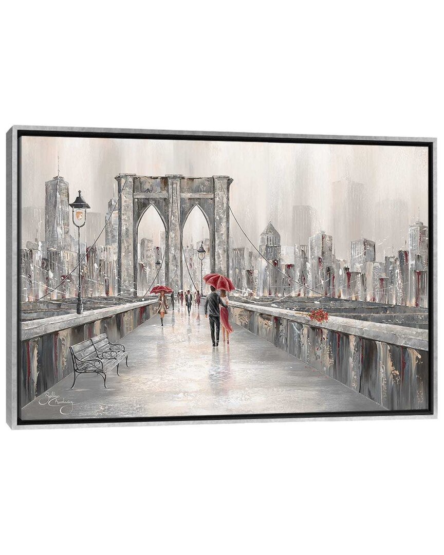 Icanvas Roses Brooklyn Bridge Framed Canvas By Isabella Karolewicz Wall Art