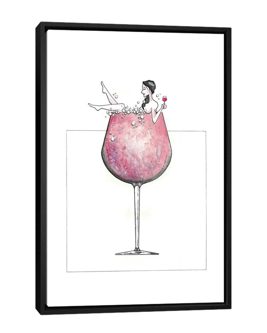 Icanvas Wine Woman Framed Canvas By Christophe Hompesch Wall Art