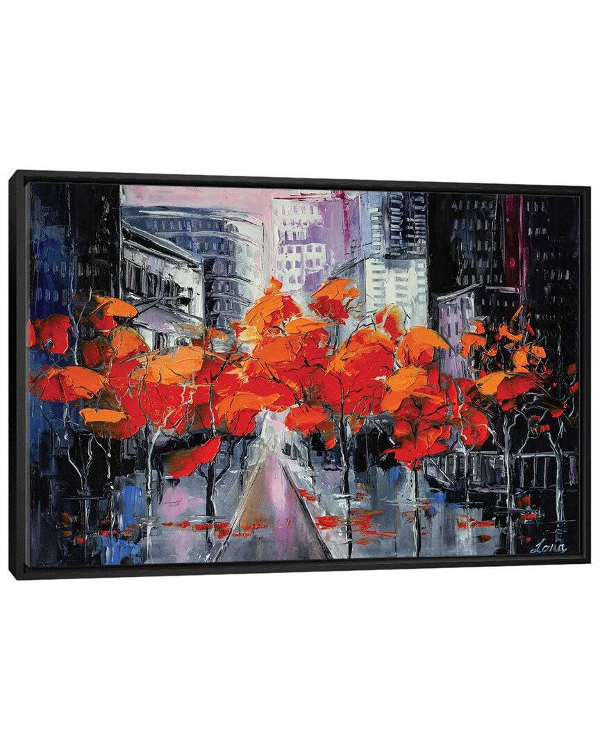 Icanvas A City In Foxy Clothes Framed Canvas By Lana Frey Wall Art