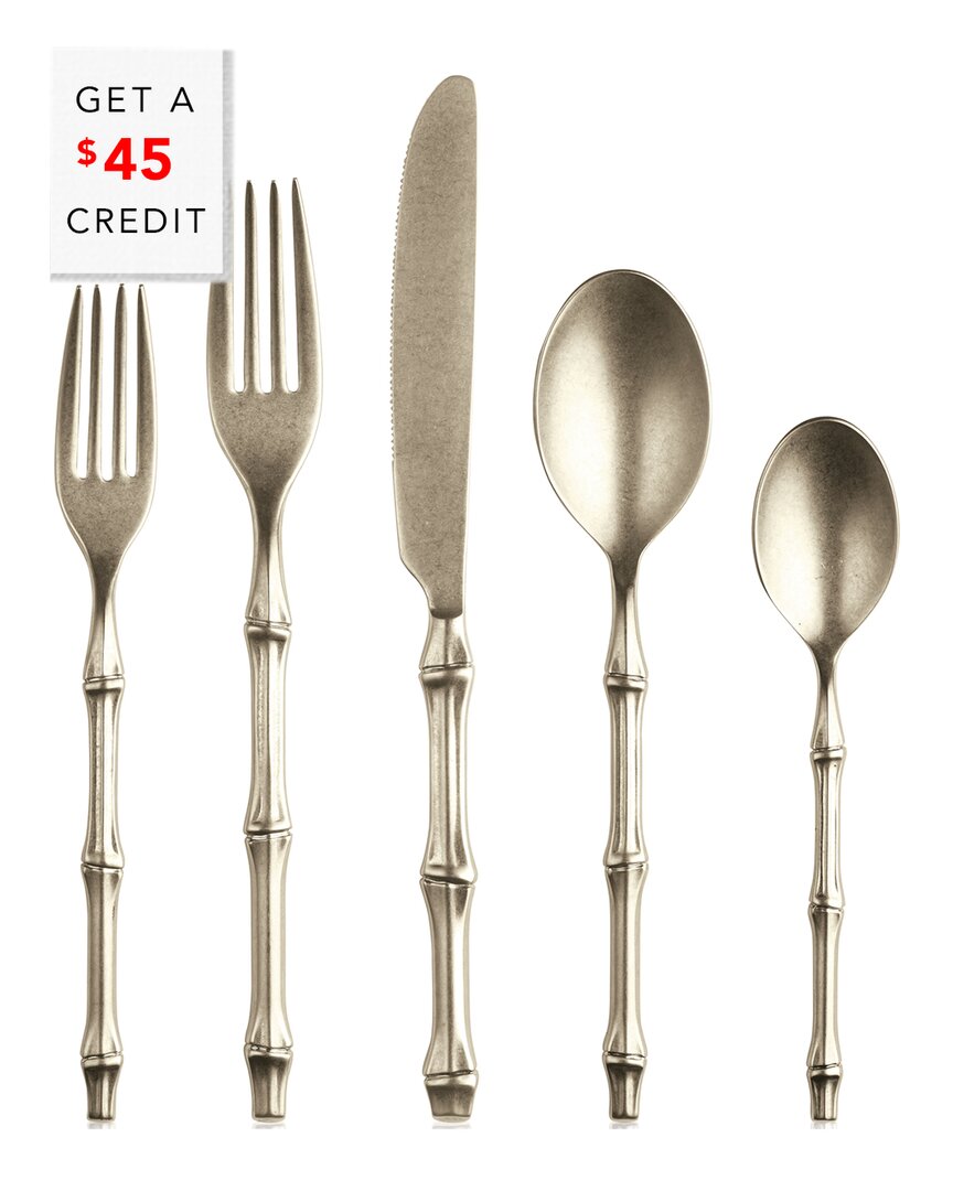 Mepra 5pc Bali Flatware Set With $45 Credit