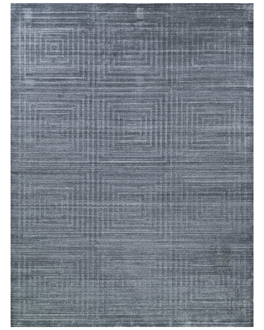 Exquisite Rugs Castelli Hand-loomed New Zealand Wool & Bamboo Silk Area Rug In Charcoal