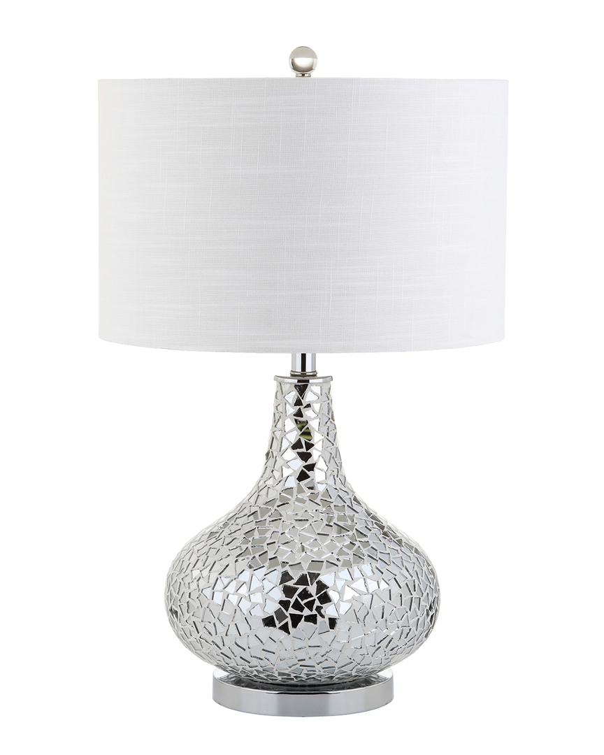 JONATHAN Y JONATHAN Y DESIGNS EMILIA 26IN MIRRORED MOSAIC LED TABLE LAMP