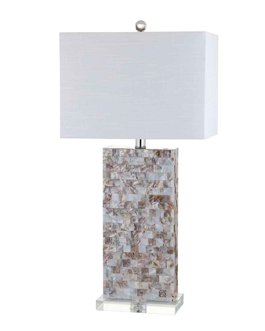 Jonathan Y Designs Cannon 29in Seashell And Crystal Led Table Lamp