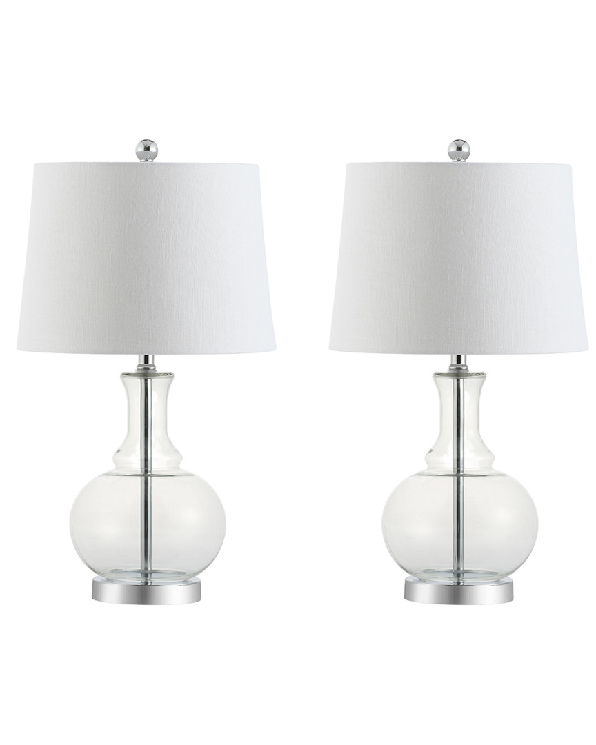 Jonathan Y Designs Set Of 2 Lavelle 25in Glass Table Lamps