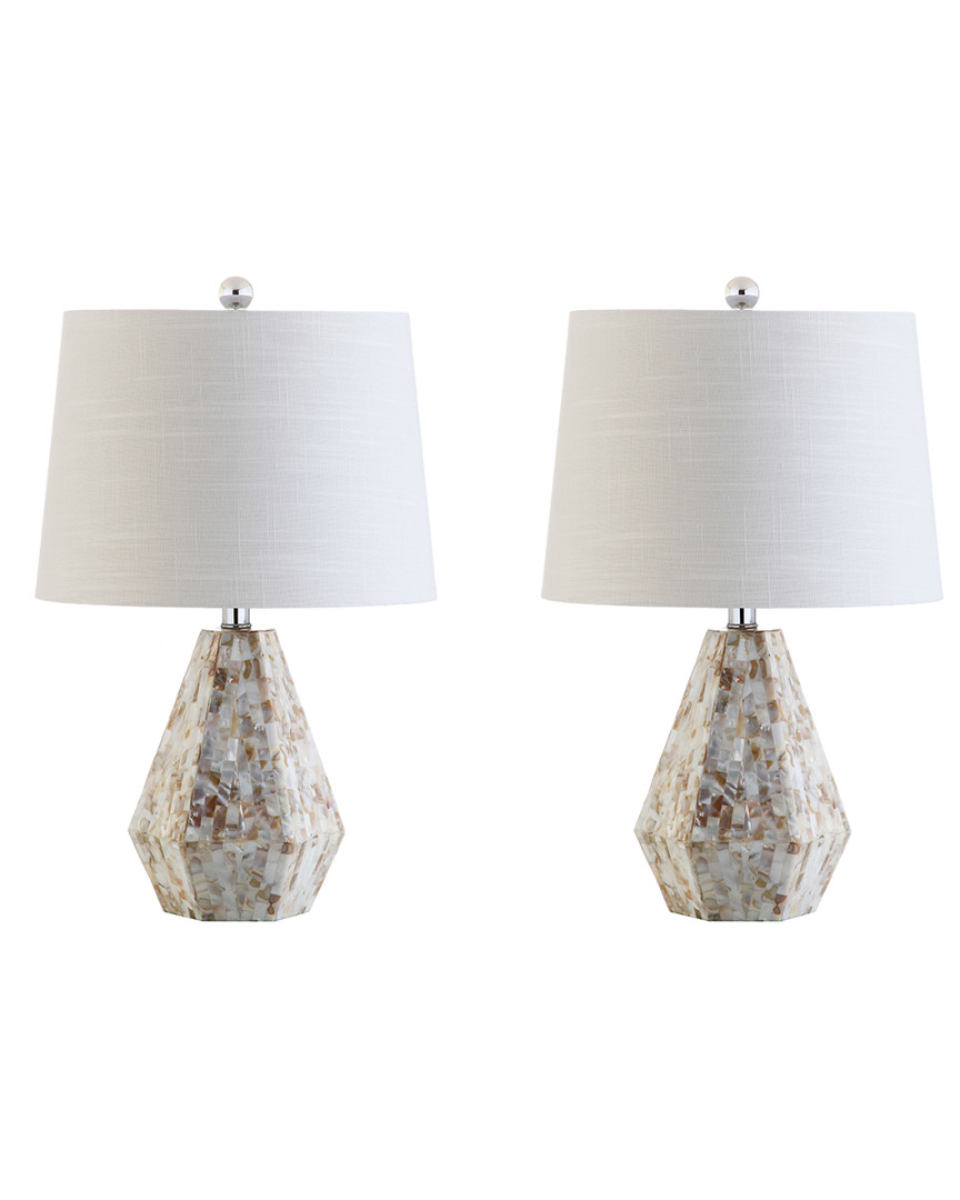 Jonathan Y Designs Set Of 2 Isabella 21in Seashell Table Lamps