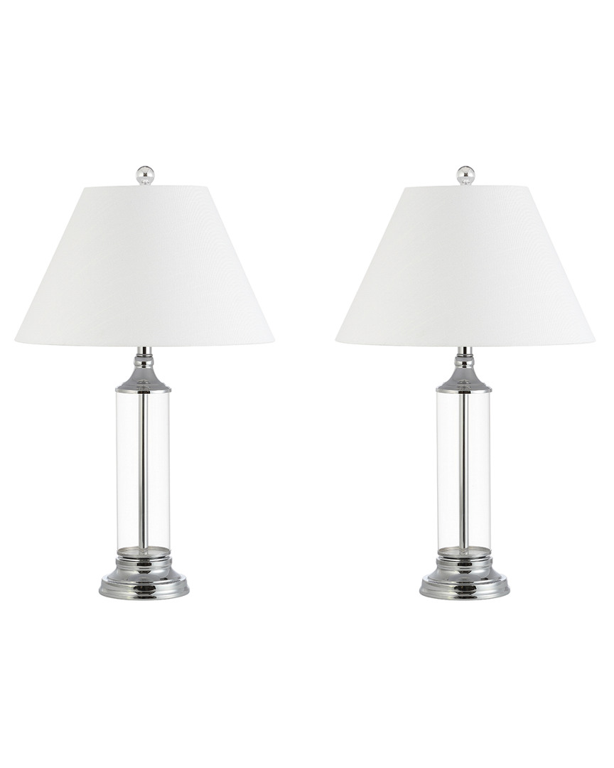 Jonathan Y Designs Set Of 2 Astor 29in Glass Led Table Lamps