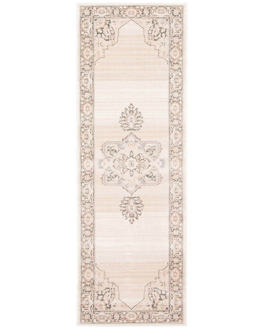 Ecarpet Myra Traditional Runner Rug In Neutral
