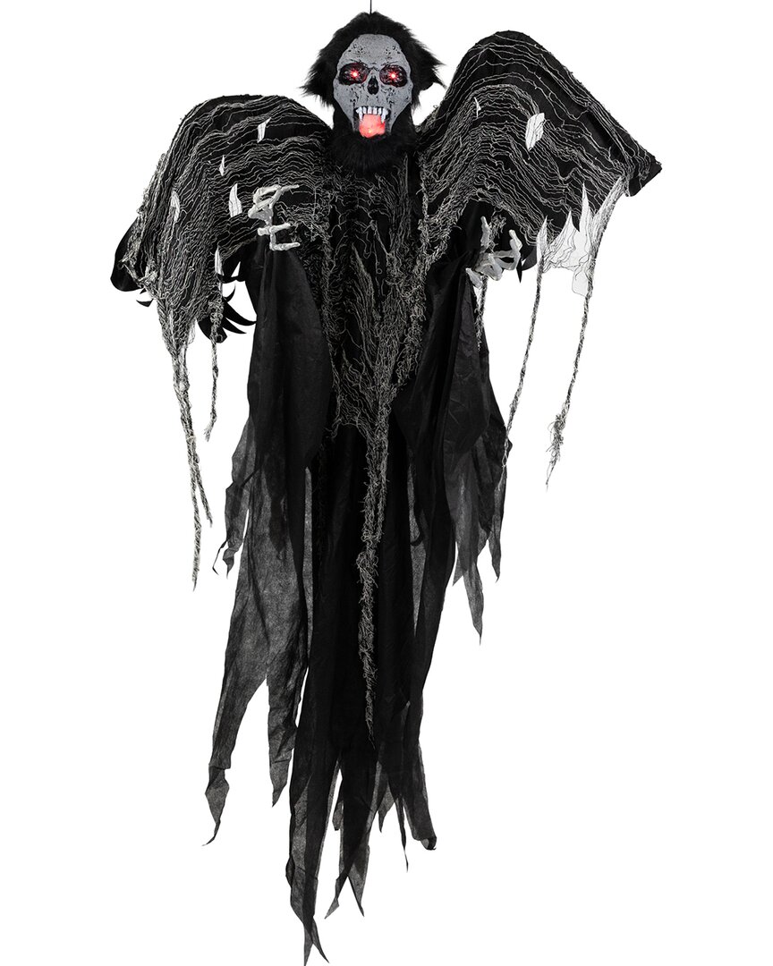 Northlight Animated Hanging Zombie Vampire With Lights Decoration In Black