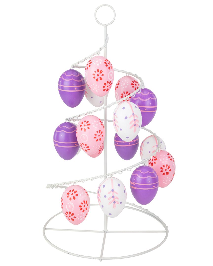 Shop Northlight 14.25in Floral Cut Out Easter Egg Tree In White