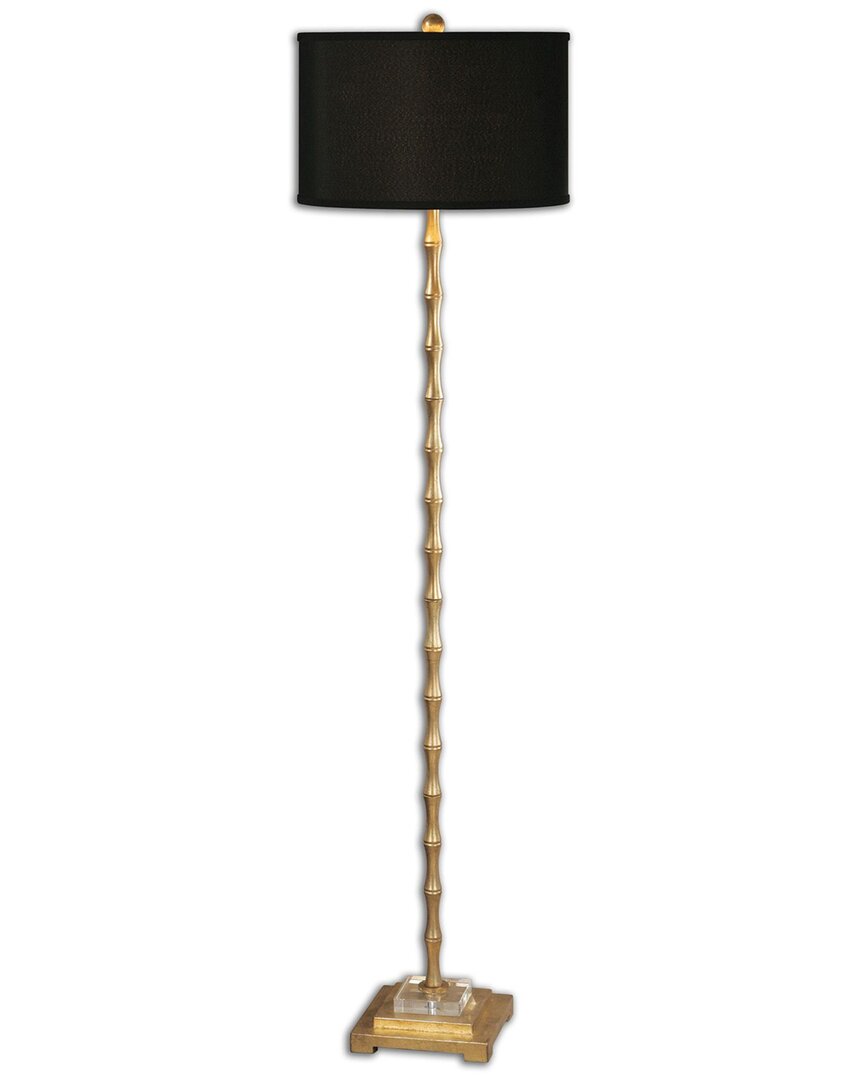 Shop Uttermost Quindici Bamboo Floor Lamp In Gold