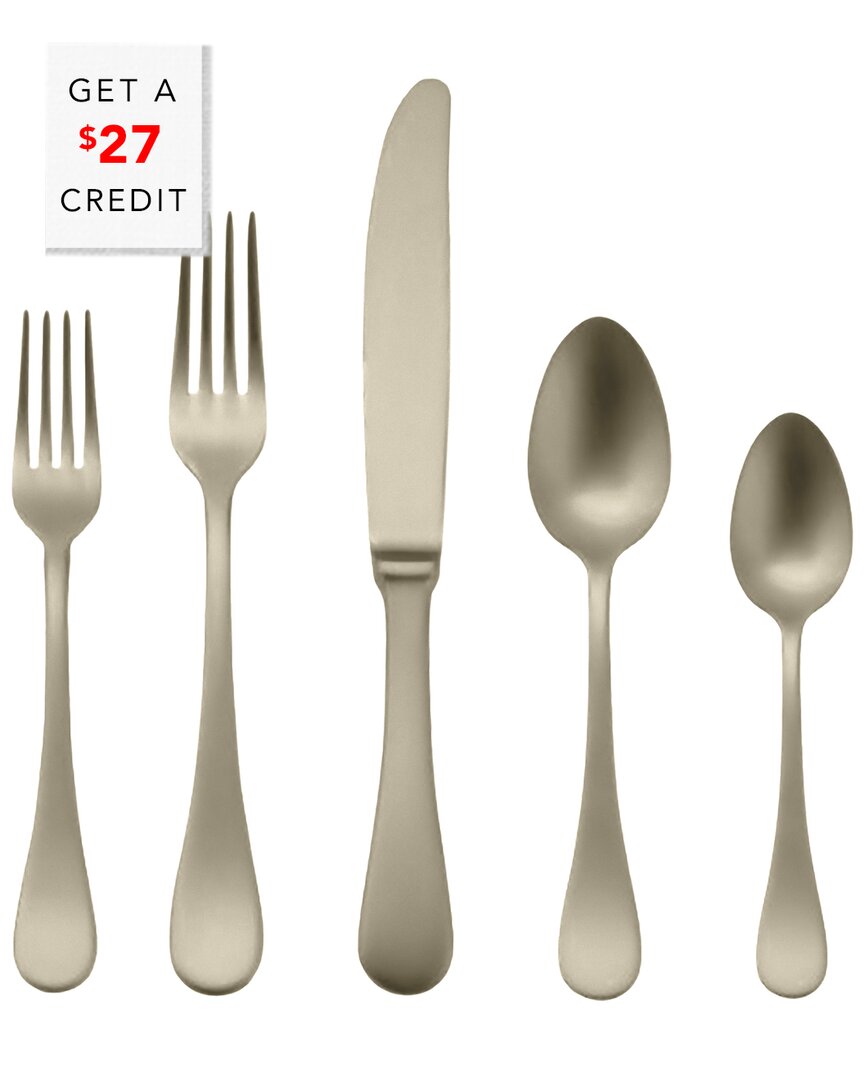 Mepra Brescia Ice Champagne 5pc Place Setting With $27 Credit