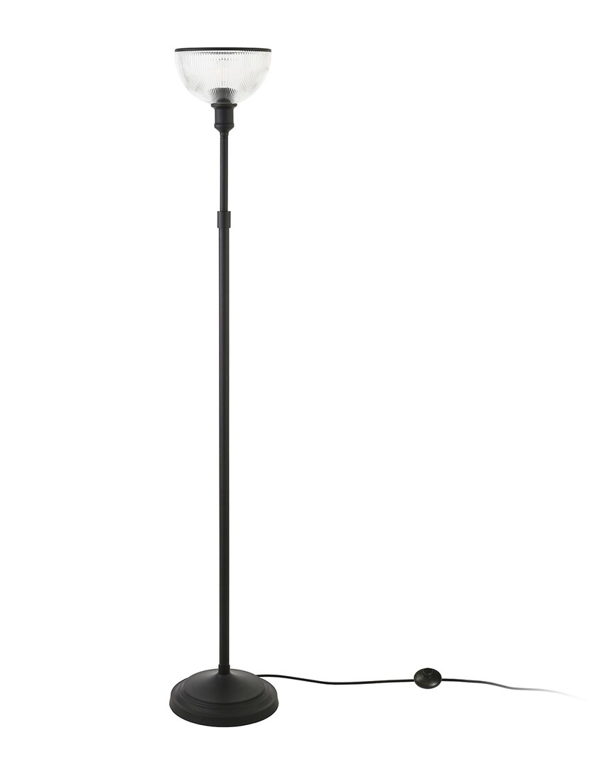 Abraham + Ivy Francis Blackened Bronze Torchiere Floor Lamp